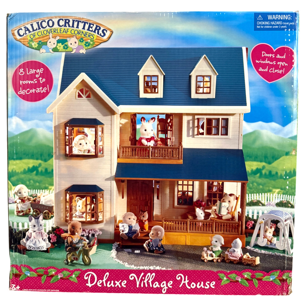 Calico Critters Deluxe Village House CC1997 Blue Roof Sylvanian Families Sealed